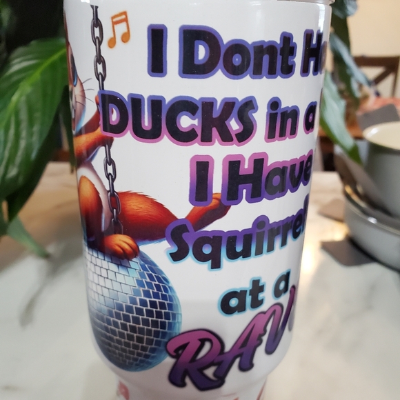 Squirrels at a RAVE 40oz Traveler Tumbler 💜sale - Picture 16 of 17